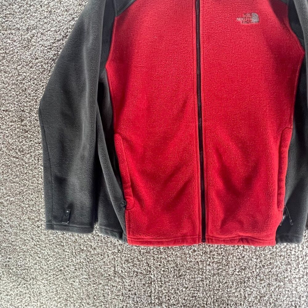 The North Face Jacket Adult Large Red Gray Full Zip Fleece Flashdry Outdoors Men - Picture 6 of 15